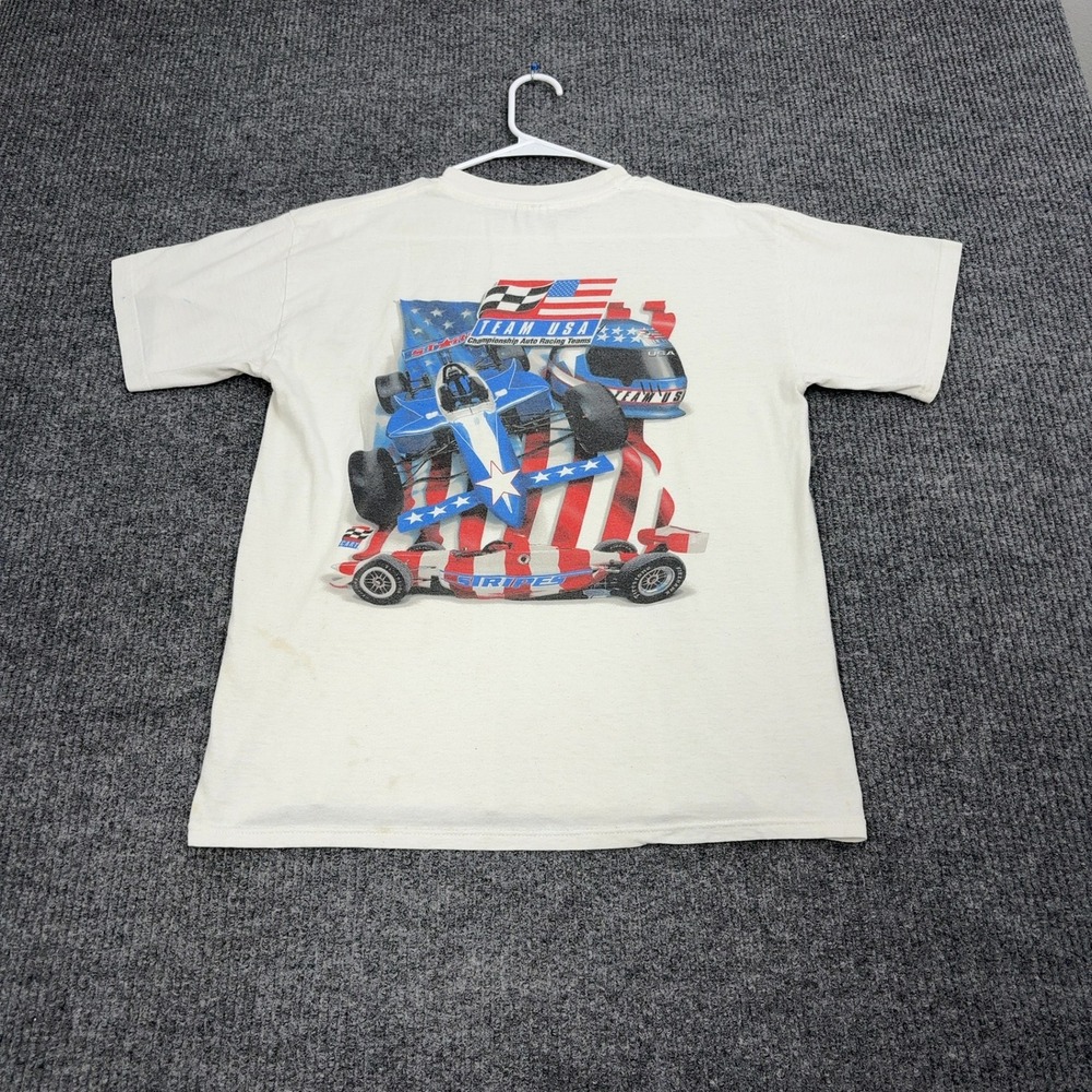 Team‎ USA Championship Auto Racing Teams Gildan Shirt Mens M White T Graphic Tee